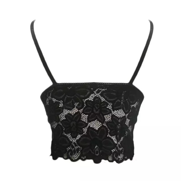 Lace bralette padded black adjustable straps - Picture 3 of 3